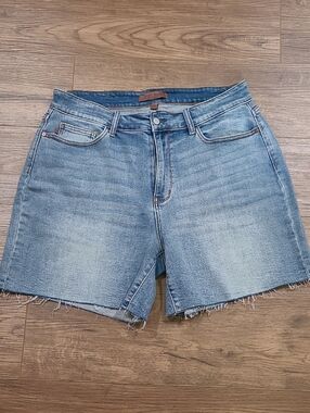 Judy Blue High Waist Shorts Women's 2XL Cutoff Blue Stretch Denim NWOT